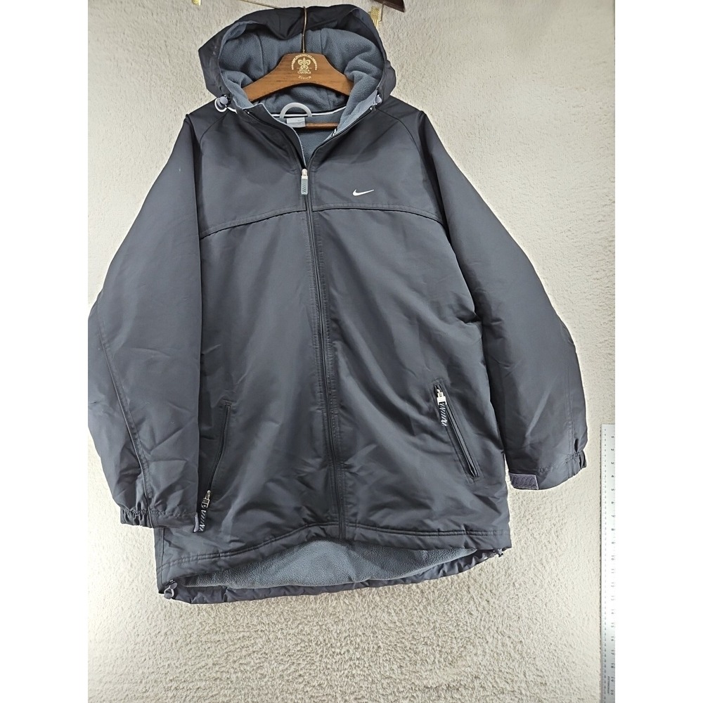 Nike Jacket Swoosh Xl  Hooded Coat  Large Swoosh On Back Vintage